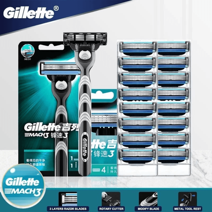 16 lâminas de barbear Mach 3 - Gillette